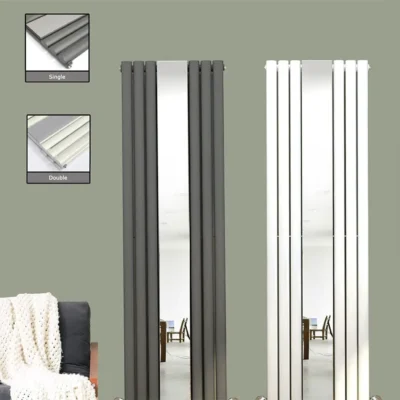 MILANO VERTICAL DESIGNER MIRROR RADIATOR (OVAL BARS)