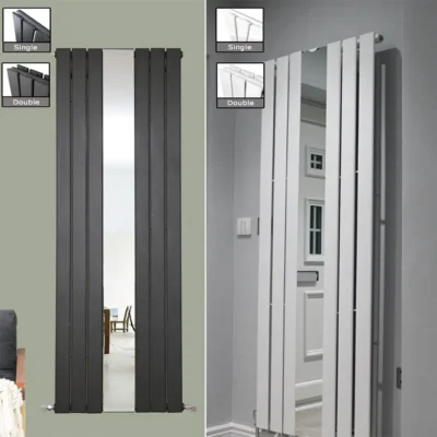 FLAIR VERTICAL DESIGNER MIRROR RADIATOR (FLAT BARS)