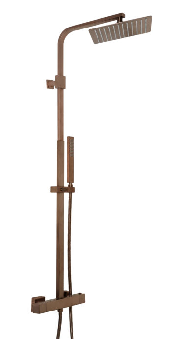 HIX Thermostatic bar valve with 2 outlets, and multifunction shower handle