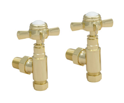 Grosvenor Angled Radiator Valve Antique Brass