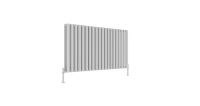 PRIMO WHITE OVAL DOUBLE ROOM RADIATOR HORIZONTAL 600X1200
